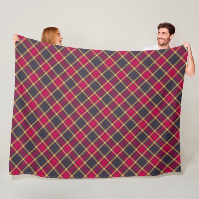 Fleece Blanket - Red and Yellow Scottish Tartan 2 (In Situ)