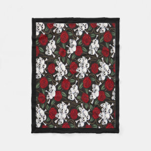 Fleece Blanket/Skulls and Roses Blanket