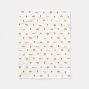 Fleece Blanket (Small) - Autumn And Fall Pattern
