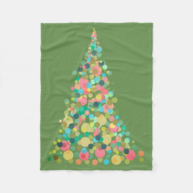 Fleece Blanket, Small Holiday tree Blanket (Front)