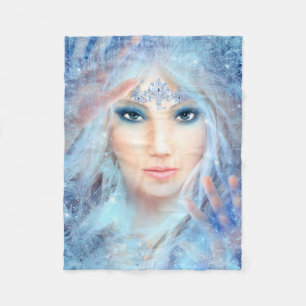 Fleece Blanket, Snow queen. Winter beautiful Blanket