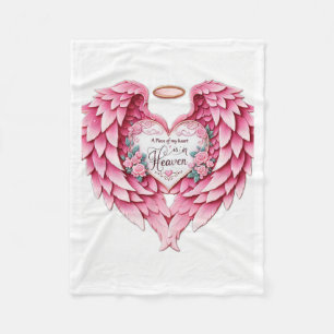 Fleece Blanket Throw Memorial A Piece of my Heart 