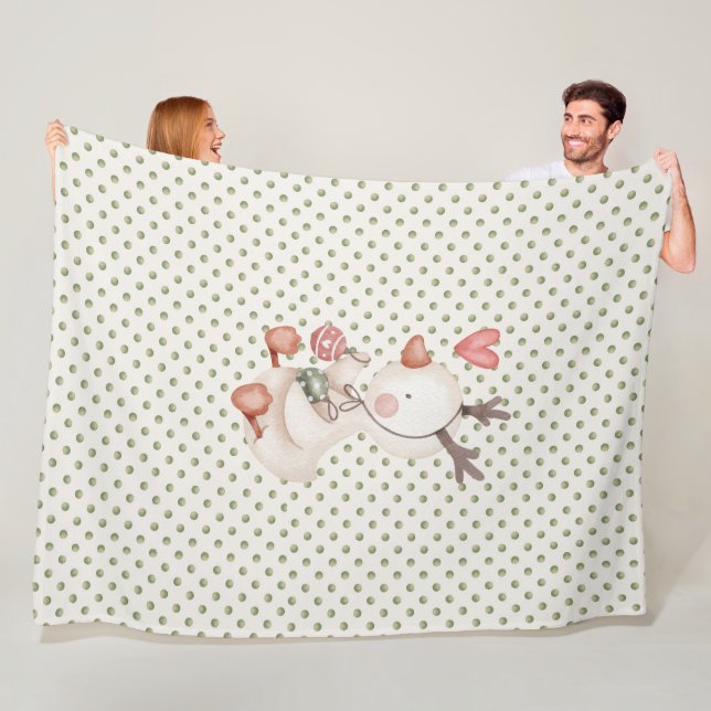 Fleece Blanket w/ Cute Duck (In Situ)