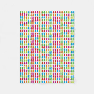 Fleece Blanket with a Gummy Bear pattern