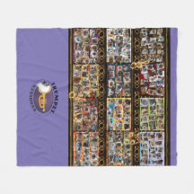 Fleece blanket with All collages and logo
