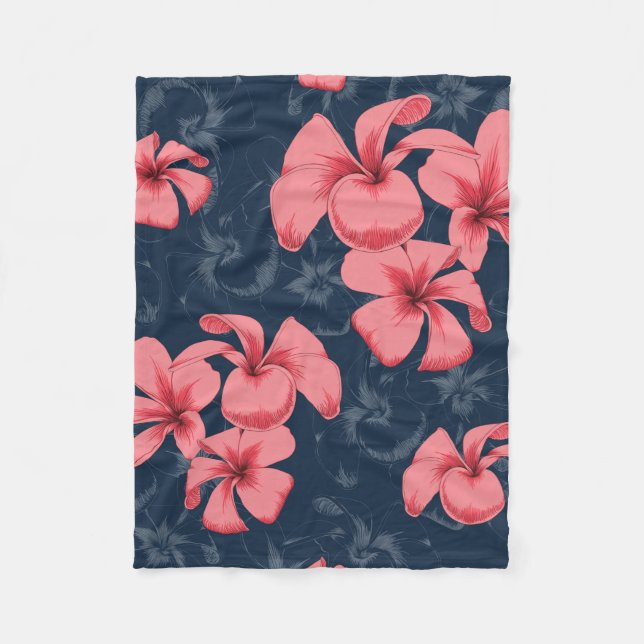 fleece blanket with flowers (Front)
