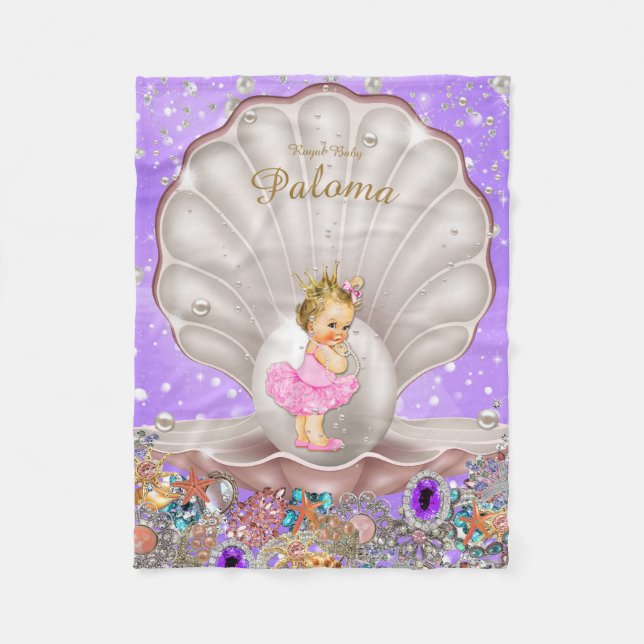 Fleece blankets,baby shower, baby girl,princess, (Front)