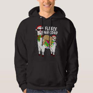 Fleece Feliz Navidad Sloth Hoodie