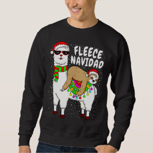 Fleece Feliz Navidad Sloth Sweatshirt