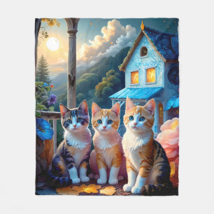 Fleece Kittens to cuddle Cuddle With Blanket