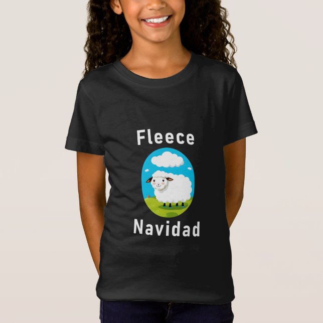 "Fleece Navidad" Christmas  T-Shirt (Front)