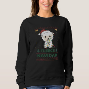 Fleece Navidad - Cute Christmas Sheep Funny Pun Sweatshirt