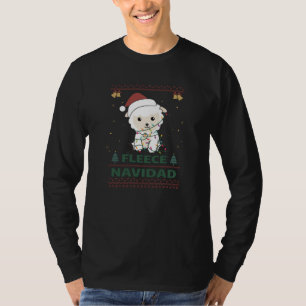 Fleece Navidad - Cute Christmas Sheep Funny Pun T-Shirt