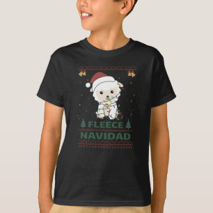 Fleece Navidad - Cute Christmas Sheep Funny Pun T-Shirt