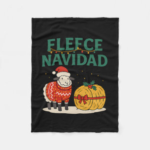 Fleece Navidad Farm Christmas Sheep Holiday Graphi Blanket