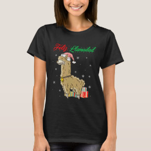 Fleece Navidad Feliz Llamadad Fa La Llama Alpaca C T-Shirt