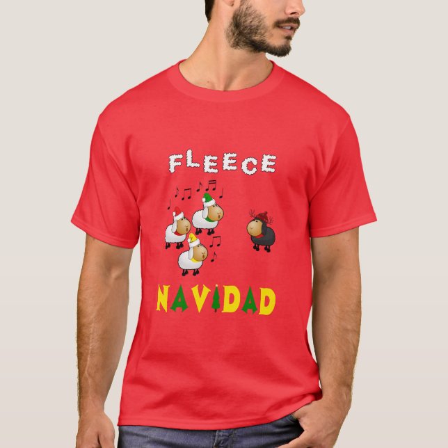 Fleece Navidad Festive Choir T-Shirt (Front)