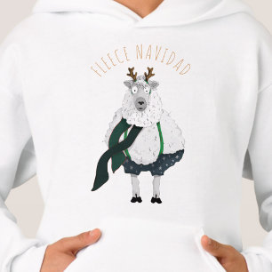 'Fleece Navidad' Fun Funny Sheep Pun Cartoon 