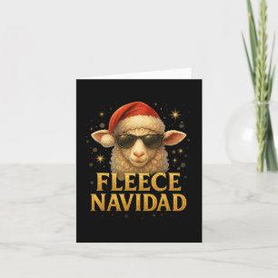 Fleece Navidad Funny Christmas Sheep Design  Card