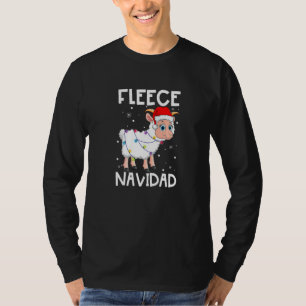 Fleece Navidad Funny Christmas Sheep Feliz Xmas Li T-Shirt