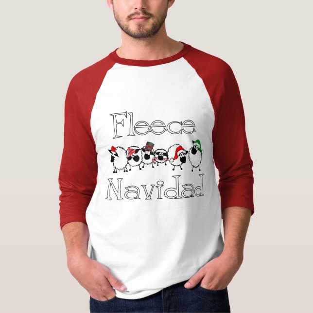 Fleece Navidad Funny Christmas Shirt (Front)