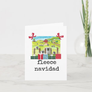Fleece Navidad, Funny, Cute, Christmas Card