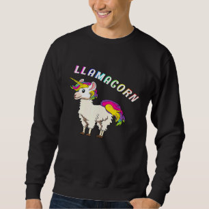 Fleece Navidad Llamacorn Unicorn Llama Christmas P Sweatshirt