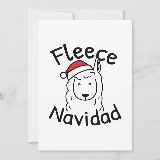 Fleece Navidad Thank You Card (Front)