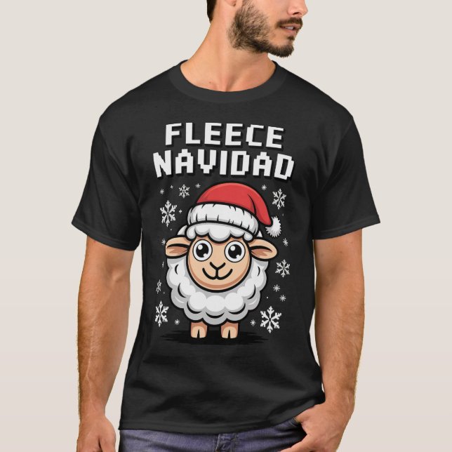 Fleece Navidad Ugly Sweater Christmas Sheep Holida (Front)