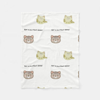 Fleece with cats blanket