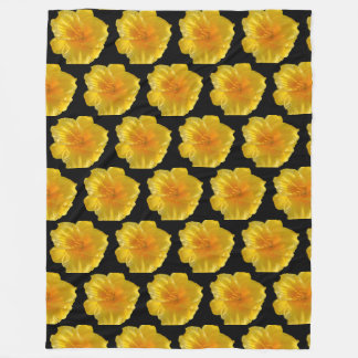 Fleece Yellow Flower Blanket