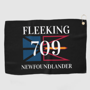 Fleeking Newfoundlander Newfoundland 709 GOLF Towel