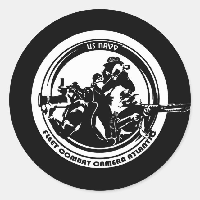 Fleet Combat Camera Atlantic Sticker (Front)