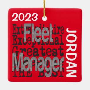 Fleet Manager Extraordinaire CUSTOM Ceramic Ornament