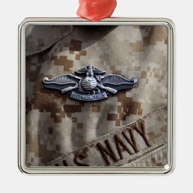Fleet Marine Force Warfare device pin Metal Tree Decoration (Front)