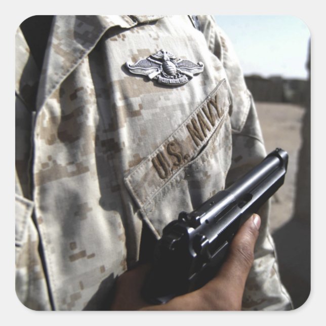 Fleet Marine Force Warfare Device Square Sticker (Front)