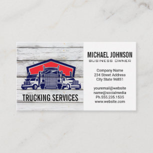 Fleet of Truck Transport Business Card