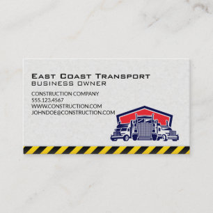 Fleet of Trucks Transport 18 Wheeler Business Card