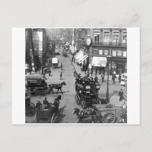 Fleet Street London England, 1901 U.K. Postcard (Front)