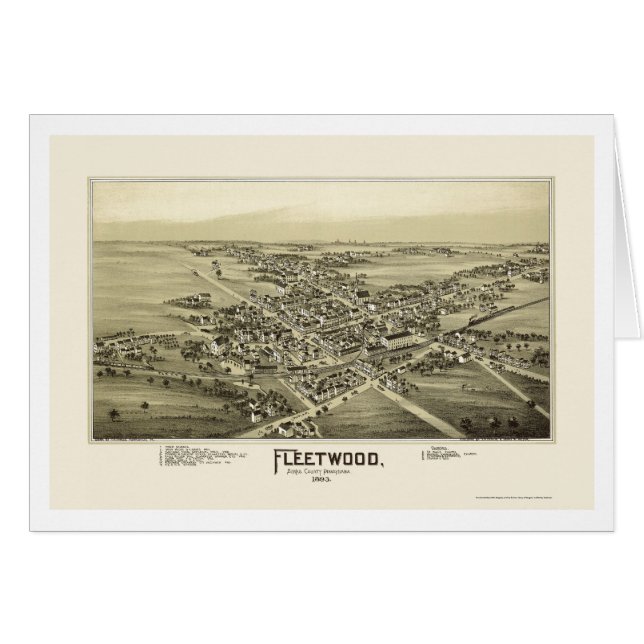 Fleetwood, PA Panoramic Map - 1893 (Front Horizontal)