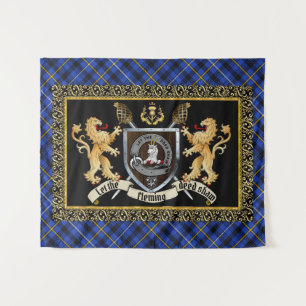 Fleming Clan Badge & Motto w/Lions  Tapestry