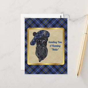 Fleming Clan Badge & Tartan Postcard