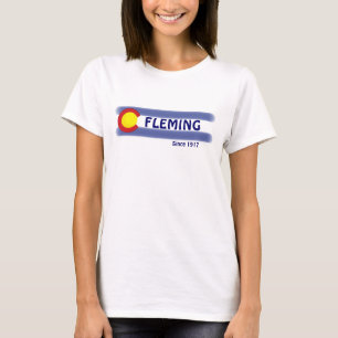 Fleming Colorado local flag ladies tee