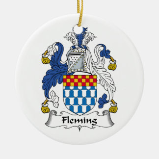 Fleming Family Crest Ceramic Tree Decoration