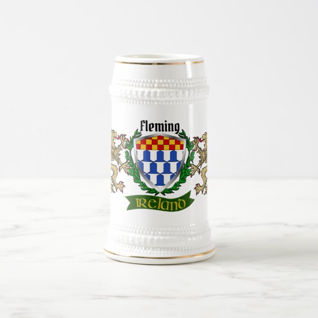 Fleming Irish Shield Beer Stein (Center)