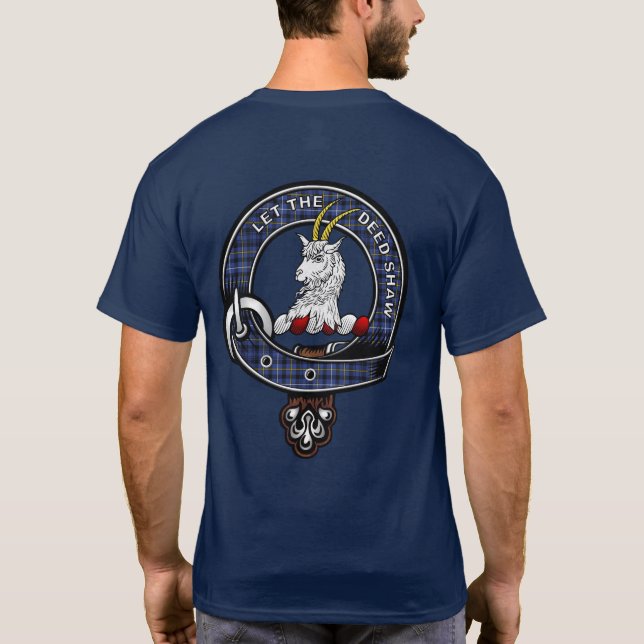 Fleming Tartan Clan Badge  T-Shirt (Back)