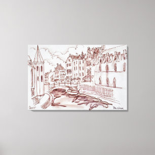 Flemish Architecture   Ghent, Belgium Canvas Print