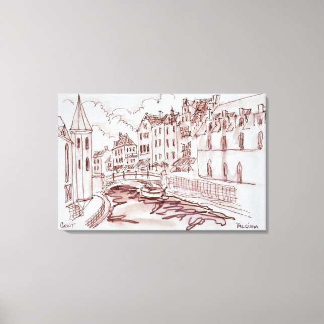 Flemish Architecture | Ghent, Belgium Canvas Print (Front)