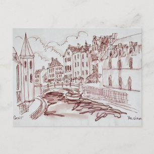 Flemish Architecture Ghent, Belgium Postcard