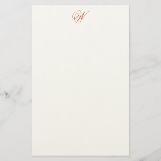 Flemish Editable Monogram Felt Stationery
